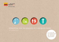 DÉMARCHE RSE DU GROUPE ATTIJARIWAFA BANK - À fin décembre 2018 CROIRE EN LA CRÉATION DE VALEUR