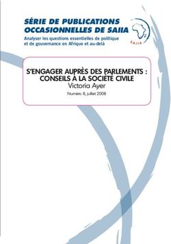 S&Eacute;RIE DE PUBLICATIONS OCCASIONNELLES DE SAIIA - ANALYSER LES QUESTIONS ESSENTIELLES DE POLITIQUE ET DE GOUVERNANCE EN AFRIQUE ET AU-DEL&Agrave; - AFRICA ...