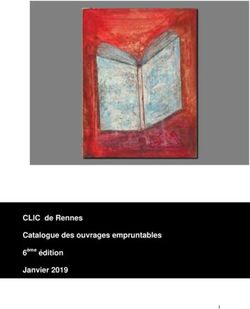 CLIC de Rennes Catalogue des ouvrages empruntables 6ème édition Janvier 2019
