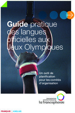 Guide pratique des langues officielles aux Jeux Olympiques - Un outil de planification pour les comités d'organisation