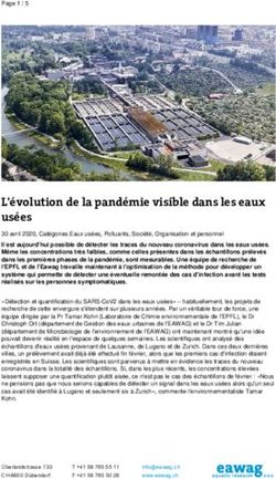 L'évolution de la pandémie visible dans les eaux usées - Eawag