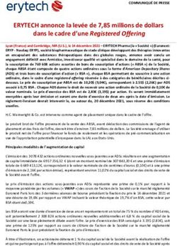 ERYTECH annonce la lev&eacute;e de 7,85 millions de dollars dans le cadre d'une Registered Offering