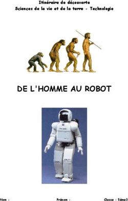 DE L'HOMME AU ROBOT - Itin&eacute;raire de d&eacute;couverte Sciences de la vie et de la terre - Technologie