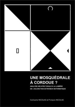 UNE MOSQUÉDRALE À CORDOUE ? - ANALYSE ARCHITECTURALE À LA LUMIÈRE DE L'ADJONCTION-EXTENSION MATHÉMATIQUE - Guillaume NICOLAS architecte