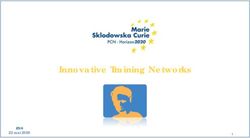 Innovative Training Networks - 22 mai 2019