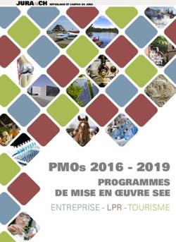 PMOs 2016 - 2019 PROGRAMMES DE MISE EN ŒUVRE SEE ENTREPRISE - LPR - TOURISME - regiosuisse
