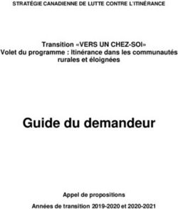 Guide du demandeur Transition "VERS UN CHEZ-SOI" Volet du programme : Itinérance dans les communautés rurales et éloignées