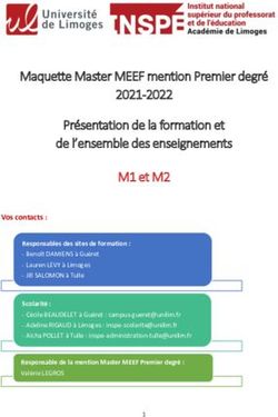 Maquette Master MEEF mention Premier degr&eacute; 2021-2022 Pr&eacute;sentation de la formation et de l'ensemble des enseignements M1 et M2