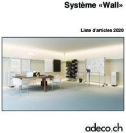 Système "Wall" Liste d'articles 2020 - adeco.ch