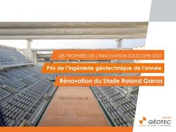 Rénovation du Stade Roland Garros - Prix de l'ingénierie géotechnique de l'année LES TROPHÉES DE L'INNOVATION SOLSCOPE 2021