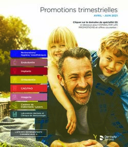 Promotions trimestrielles - Dentsply Sirona
