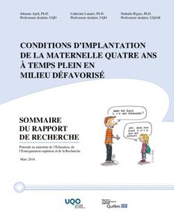 CONDITIONS D'IMPLANTATION DE LA MATERNELLE QUATRE ANS À TEMPS PLEIN EN MILIEU DÉFAVORISÉ - Qualité éducative