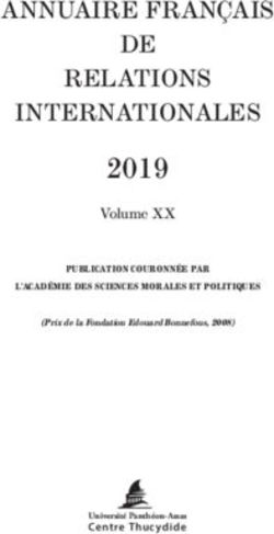 2019 ANNUAIRE FRANÇAIS DE RELATIONS INTERNATIONALES - ANNUAIRE ...
