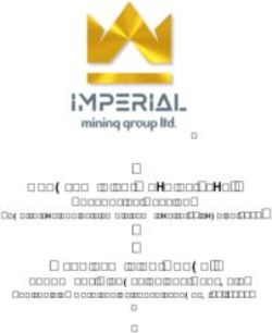 GROUPE MINIER IMP&Eacute;RIAL LT&Eacute;E. IMPERIAL MINING GROUP - RAPPORT DE GESTION MANAGEMENT DISCUSSION AND ANALYSIS