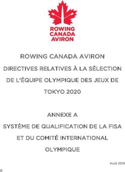 ROWING CANADA AVIRON DIRECTIVES RELATIVES À LA SÉLECTION DE L'ÉQUIPE OLYMPIQUE DES JEUX DE TOKYO 2020 ANNEXE A SYSTÈME DE QUALIFICATION DE LA FISA ...