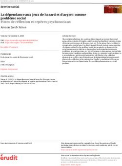 La dépendance aux Jeux de hasard et d'argent comme problème social Pistes de réflexion et repères psychosociaux