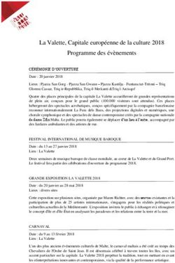 La Valette, Capitale européenne de la culture 2018 Programme des évènements - Visit Malta