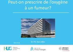 Peut-on prescrire de l'oxyg&egrave;ne &agrave; un fumeur? - Dr. PD. Dan Adler - HUG