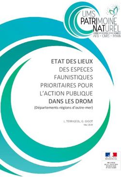ETAT DES LIEUX DES ESPECES FAUNISTIQUES PRIORITAIRES POUR L'ACTION PUBLIQUE DANS LES DROM - (Départements-régions d'outre-mer) - INPN