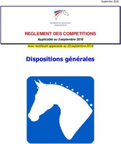 Dispositions générales - REGLEMENT DES COMPETITIONS Applicable au 3 septembre 2018 - France Complet