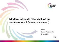 Modernisation de l'état civil: où en sommes-nous ? (et nos communes ?) - GTI19 Séance d'information 12 juin 2018