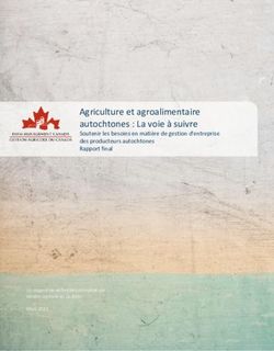 Agriculture et agroalimentaire autochtones : La voie à suivre - Soutenir les besoins en matière de gestion d'entreprise des producteurs ...