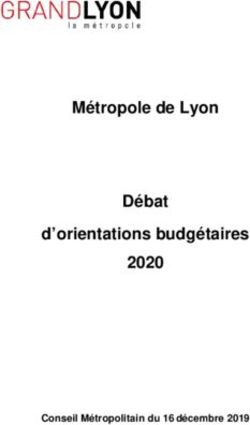 Métropole de Lyon Débat d'orientations budgétaires 2020 - Conseil Métropolitain du 16 décembre 2019 - Grand Lyon