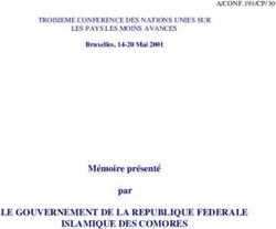 LE GOUVERNEMENT DE LA REPUBLIQUE FEDERALE ISLAMIQUE DES COMORES - Mémoire présenté par - A/CONF.191/CP/30 - unfccc