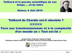 Teilhard de Chardin est-il obsolète ? Face aux transhumanismes et à la complexité d'un monde où " Tout est lié " - Université de Namur