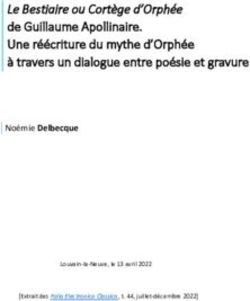 Le Bestiaire ou Cort&egrave;ge d'Orph&eacute;e de Guillaume Apollinaire. Une r&eacute;&eacute;criture du mythe d'Orph&eacute;e &agrave; travers un dialogue entre po&eacute;sie et gravure