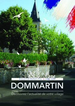 DOMMARTIN Découvrez l'actualité de votre village 2016 / 2017