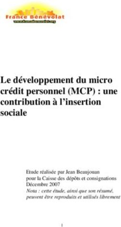 Le d&eacute;veloppement du micro cr&eacute;dit personnel (MCP) : une contribution &agrave; l'insertion sociale