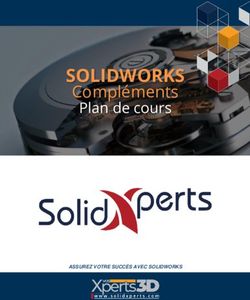 SOLIDWORKS Compléments Plan De Cours - SolidXperts