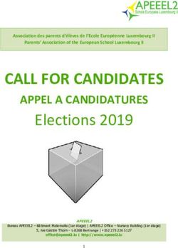 CALL FOR CANDIDATES APPEL A CANDIDATURES - APEEEL2