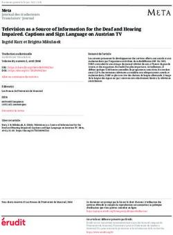 Television as a Source of Information for the Deaf and Hearing Impaired. Captions and Sign Language on Austrian TV - Erudit.org