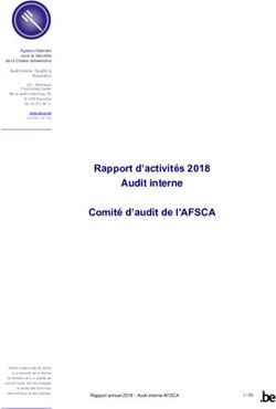 Rapport d'activités 2018 Audit interne Comité d'audit de l'AFSCA
