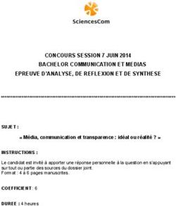CONCOURS SESSION 7 JUIN 2014 BACHELOR COMMUNICATION ET MEDIAS