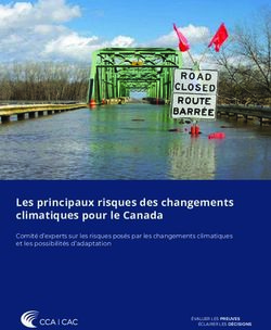 Les principaux risques des changements climatiques pour le Canada - Comité d'experts sur les risques posés par les changements climatiques et les ...