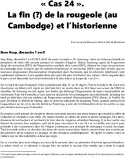La fin (?) de la rougeole (au Cambodge) et l'historienne