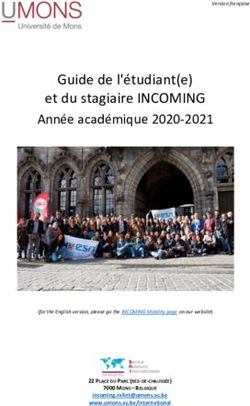 Guide de l'étudiant(e) et du stagiaire INCOMING - Université de Mons
