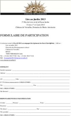 FORMULAIRE DE PARTICIPATION - A retourner avant le 10 avril 2013, accompagné du règlement des frais