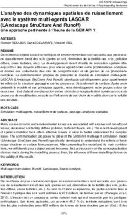 L'analyse des dynamiques spatiales de ruissellement avec le syst&egrave;me multi-agents LASCAR (LAndscape StruCture And Runoff)