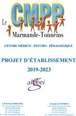 PROJET D'ÉTABLISSEMENT - 2019-2023 CENTRE MÉDICO - PSYCHO - PÉDAGOGIQUE - Algeei