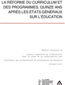 LA RÉFORME DU CURRICULUM ET DES PROGRAMMES, QUINZE ANS APRÈS LES ÉTATS GÉNÉRAUX SUR L'ÉDUCATION - Mémoire présenté au Conseil supérieur de ...