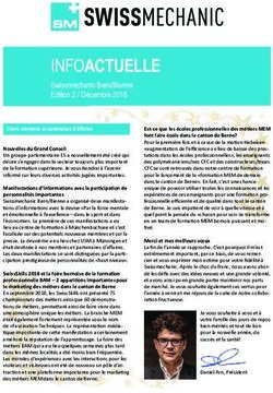 INFOACTUELLE Swissmechanic Bern/Bienne Edition 2 / Décembre 2018
