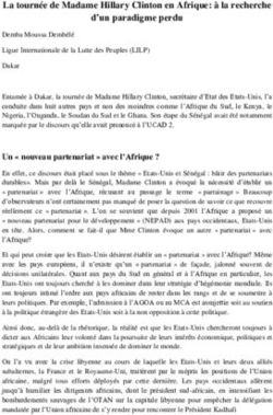 La tournée de Madame Hillary Clinton en Afrique: à la recherche d'un paradigme perdu