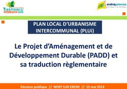 Le Projet d'Aménagement et de Développement Durable (PADD) et sa traduction règlementaire - PLAN LOCAL D'URBANISME INTERCOMMUNAL (PLUi) - CCEG