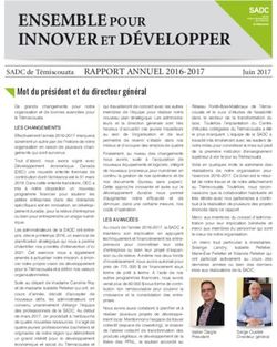 INNOVER ET DÉVELOPPER - ENSEMBLE POUR - SADC Témiscouata