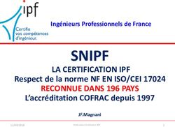 SNIPF LA CERTIFICATION IPF RECONNUE DANS 196 PAYS - Respect de la norme NF EN ISO/CEI 17024 L'accréditation COFRAC depuis 1997 - IESF