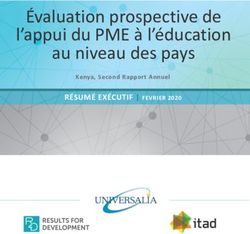 &Eacute;valuation prospective de l'appui du PME &agrave; l'&eacute;ducation au niveau des pays - R&Eacute;SUM&Eacute; EX&Eacute;CUTIF | FEVRIER 2020